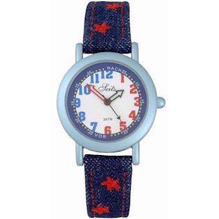 stjerner blå stål Quartz pige ur fra Seits, O.315475r